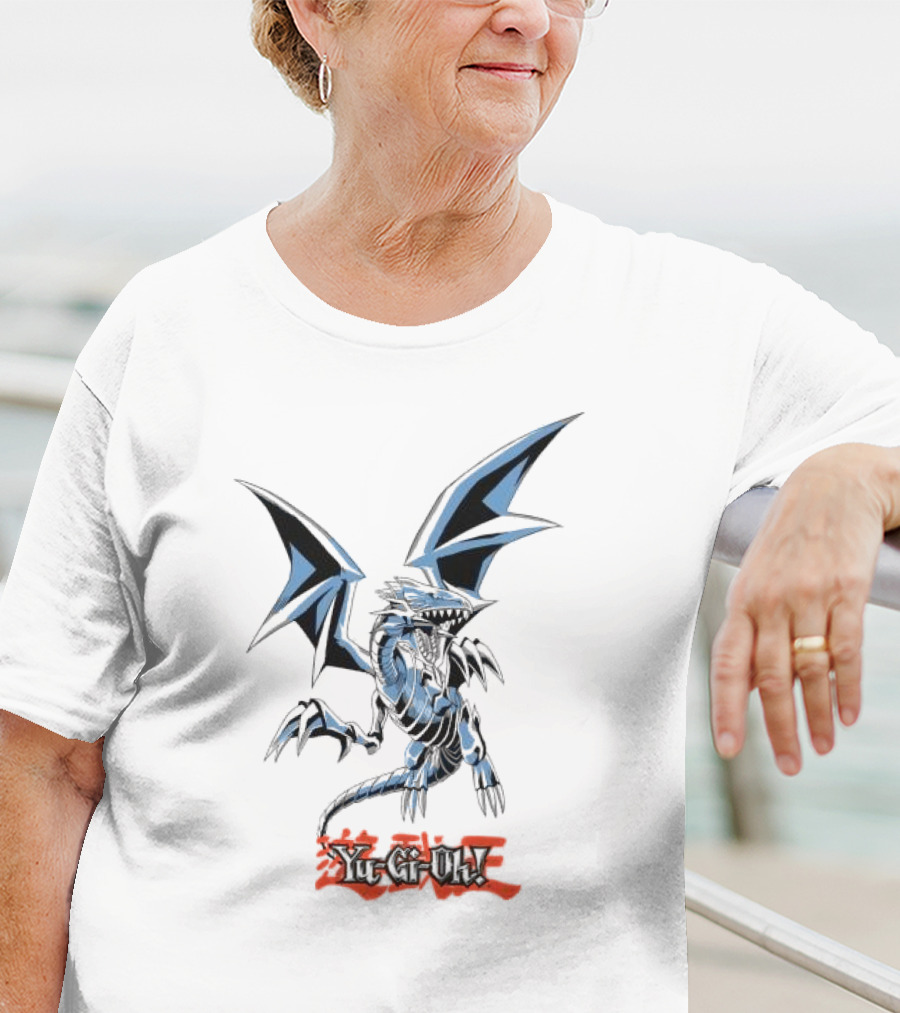 TB 2623 Yu-Gi-Oh Blue Eyes White Dragon Kanji T-Shirt