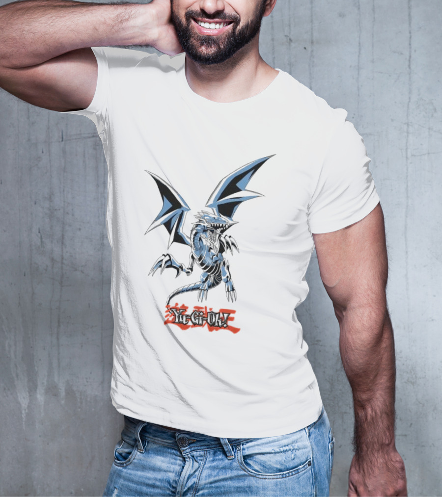 TB 2623 Yu-Gi-Oh Blue Eyes White Dragon Kanji T-Shirt