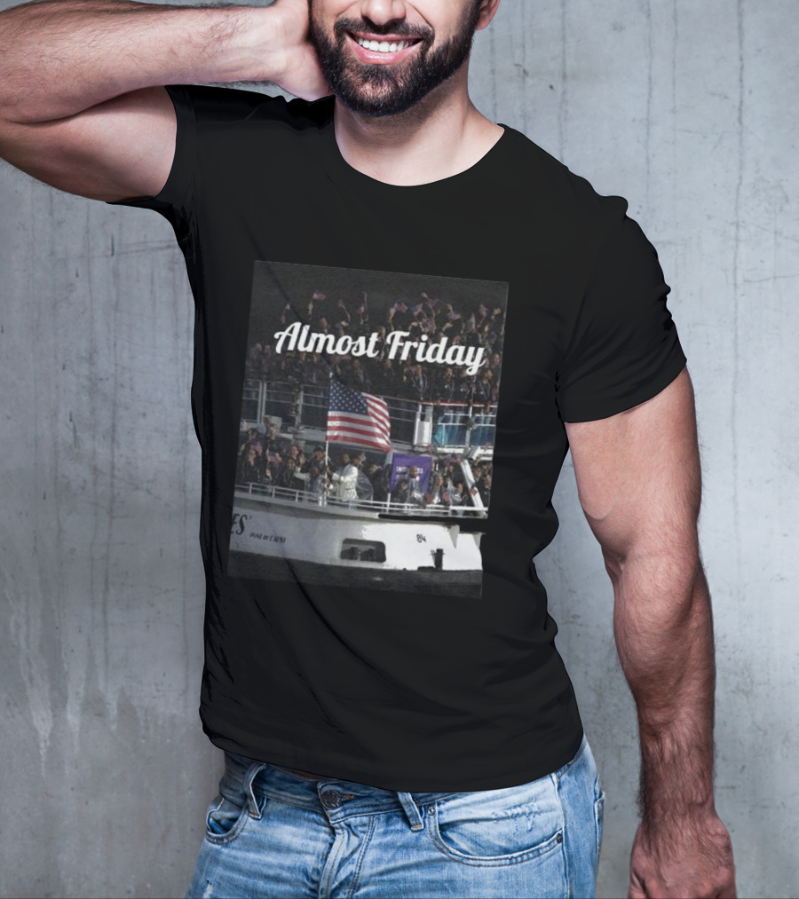 Almost Friday American Flag Celebration Boat Party T-Shirt