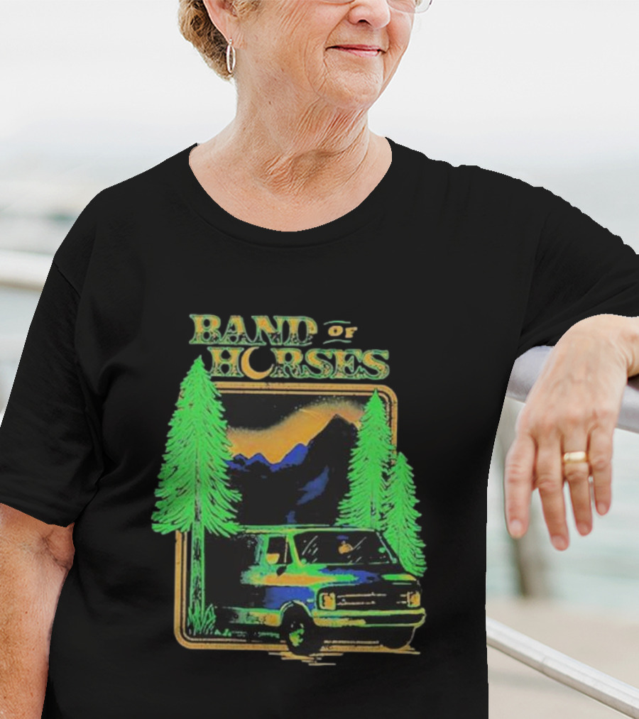 Band Of Horses Mountain Van Scenic Trees T-Shirt