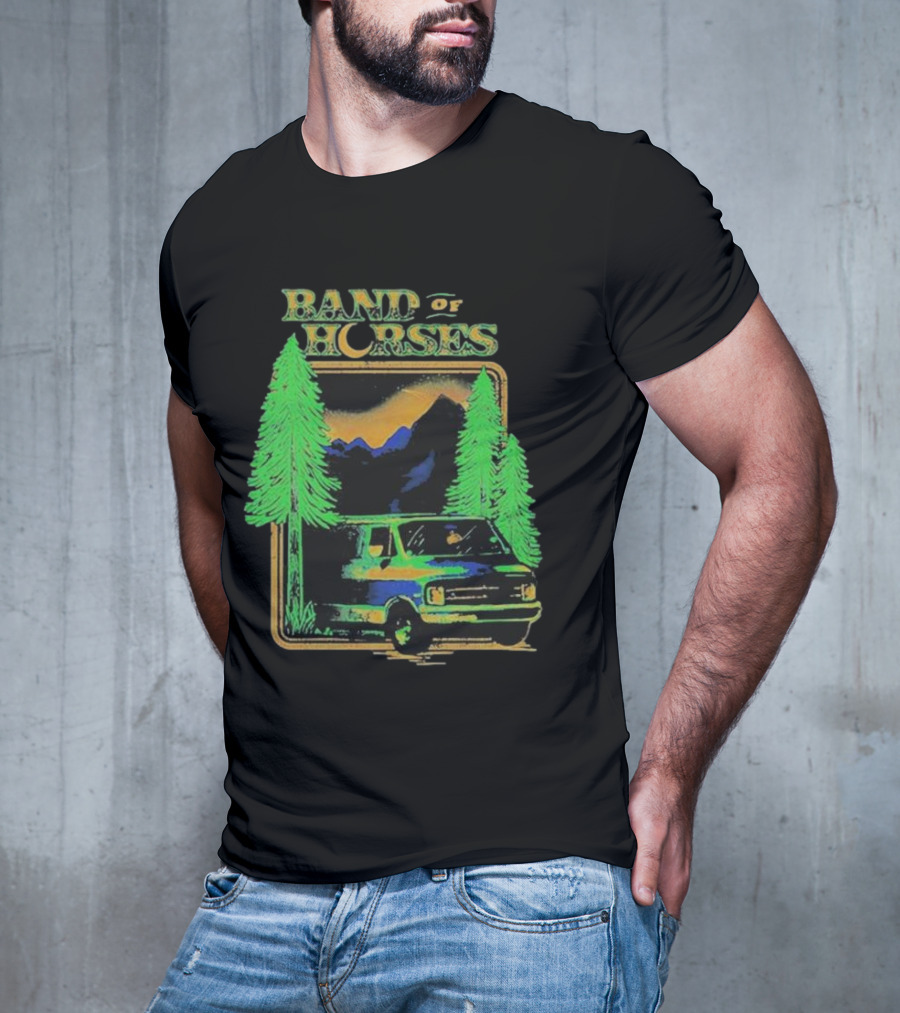Band Of Horses Mountain Van Scenic Trees T-Shirt
