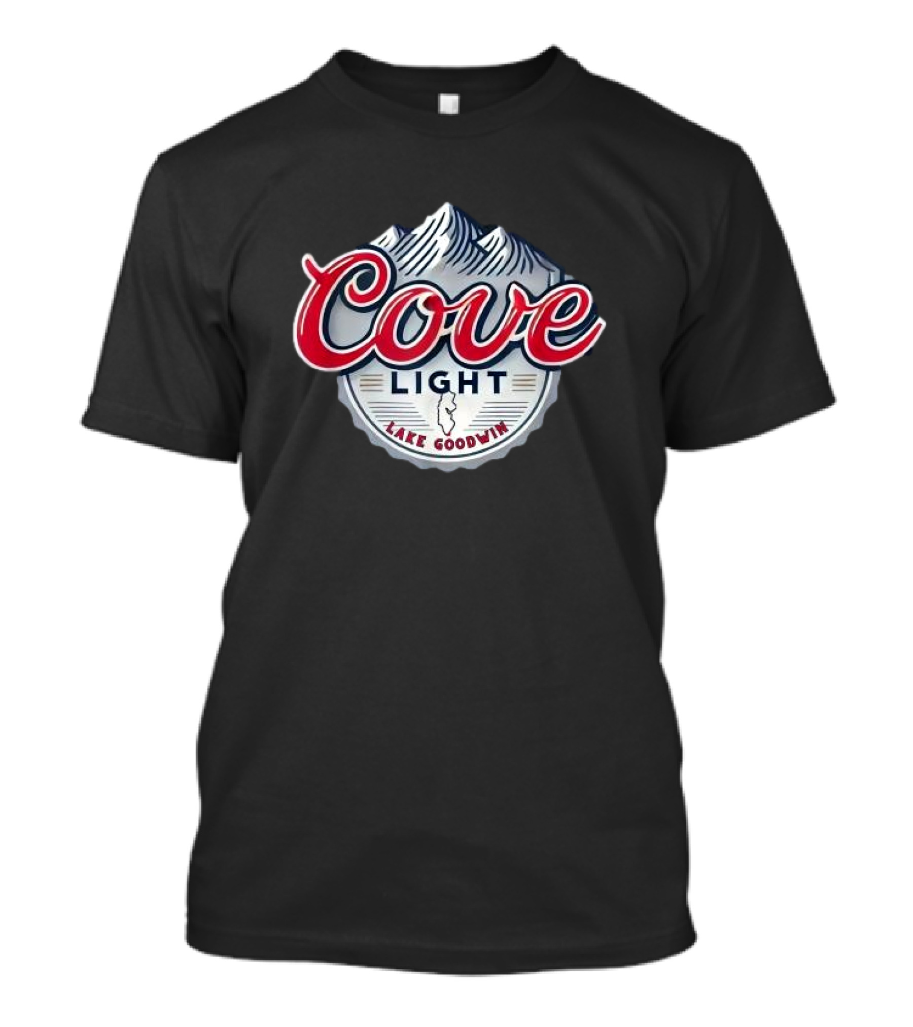 Cove Light Lake Goodwin Washington Mountain Cap T-Shirt