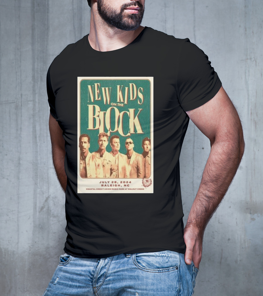 New Kids On The Block Coastal Credit Union Music Park Raleigh NC July 28 T-Shirt