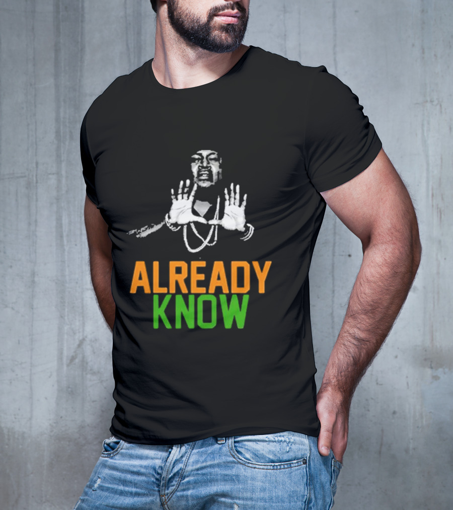 D.a.d.e. X Trick Daddy U Already Know Hands Raised Gesture Orange Green T-Shirt