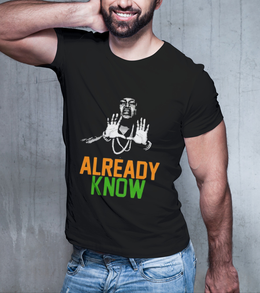 D.a.d.e. X Trick Daddy U Already Know Hands Raised Gesture Orange Green T-Shirt