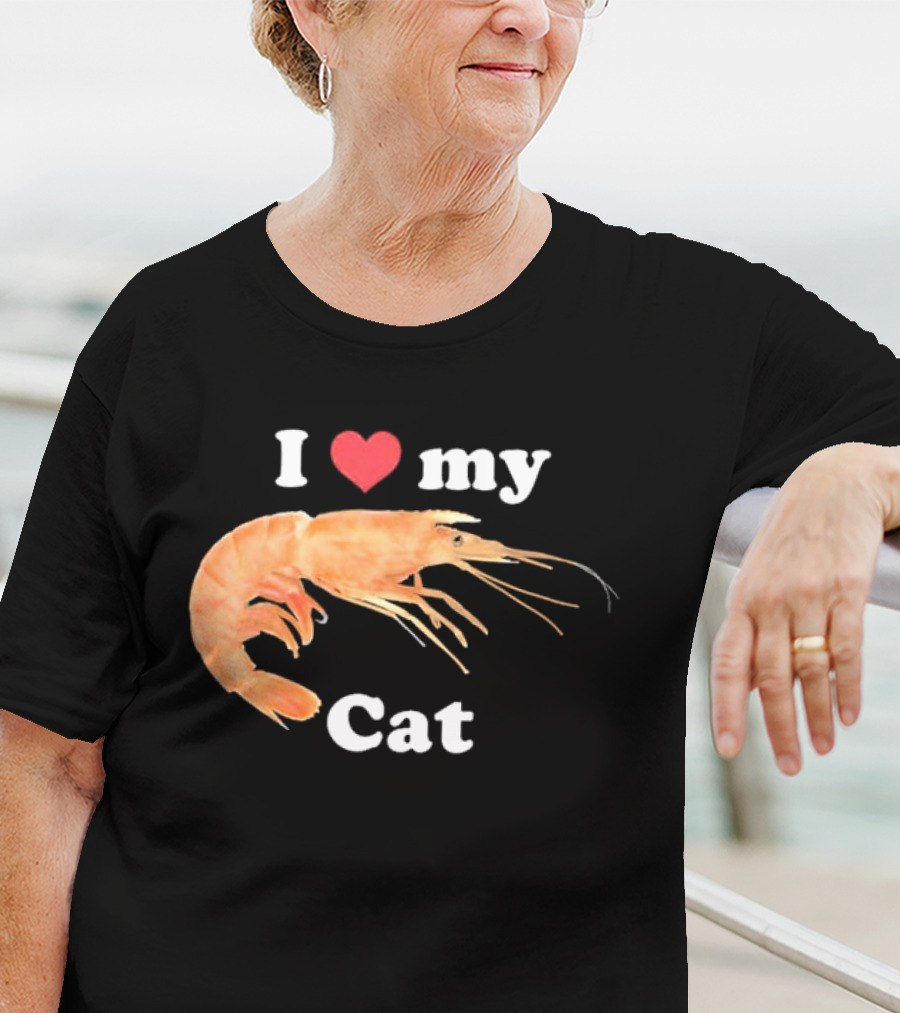 I Heart My Cat Shrimp T-Shirt