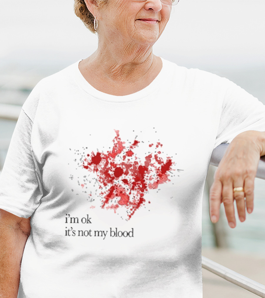 Ken Carson I'm Ok It's Not My Blood Dark Abstract Red Splatter T-Shirt