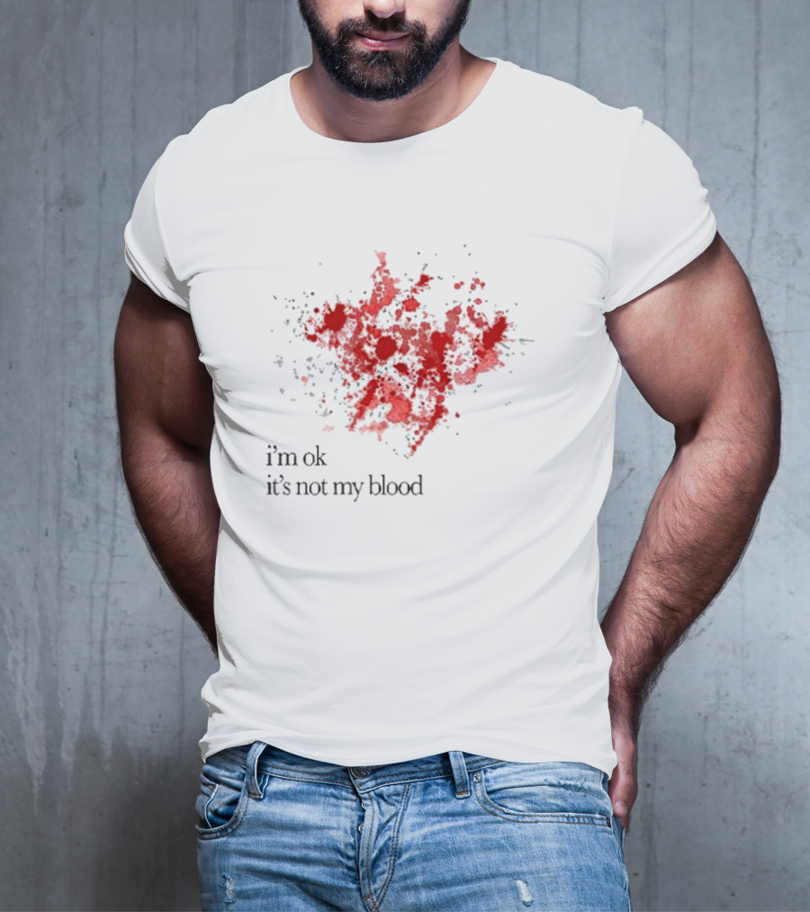 Ken Carson I'm Ok It's Not My Blood Dark Abstract Red Splatter T-Shirt