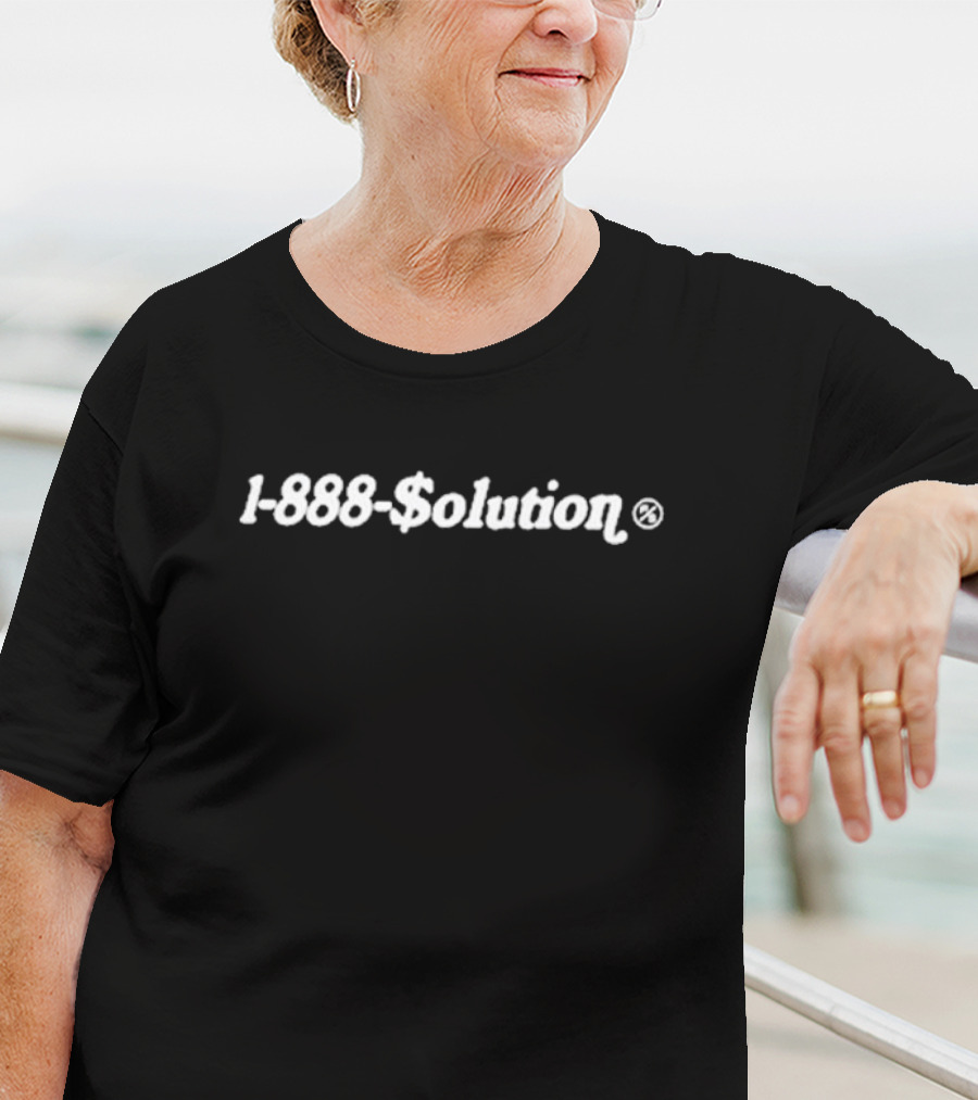 1-888-Solution Money Symbol Iconic T-Shirt
