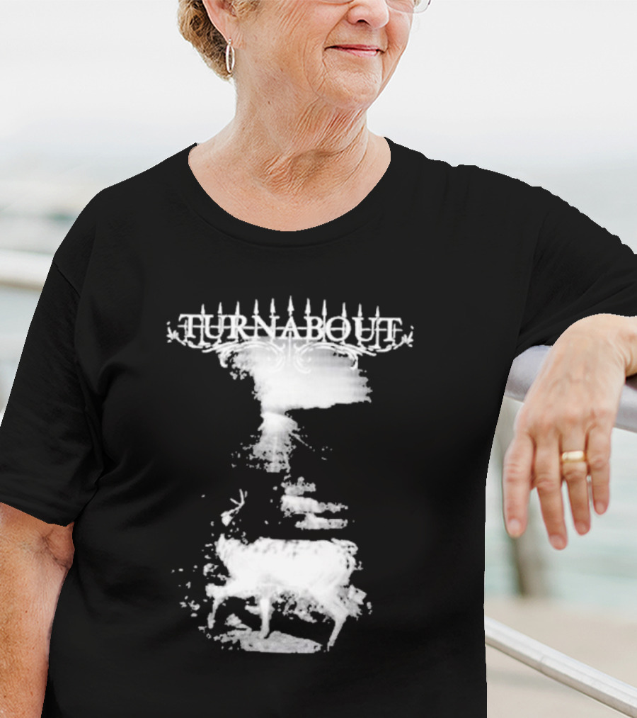 Deadbodyposse Turnabout Mysterious Monochrome Deer Scene T-Shirt