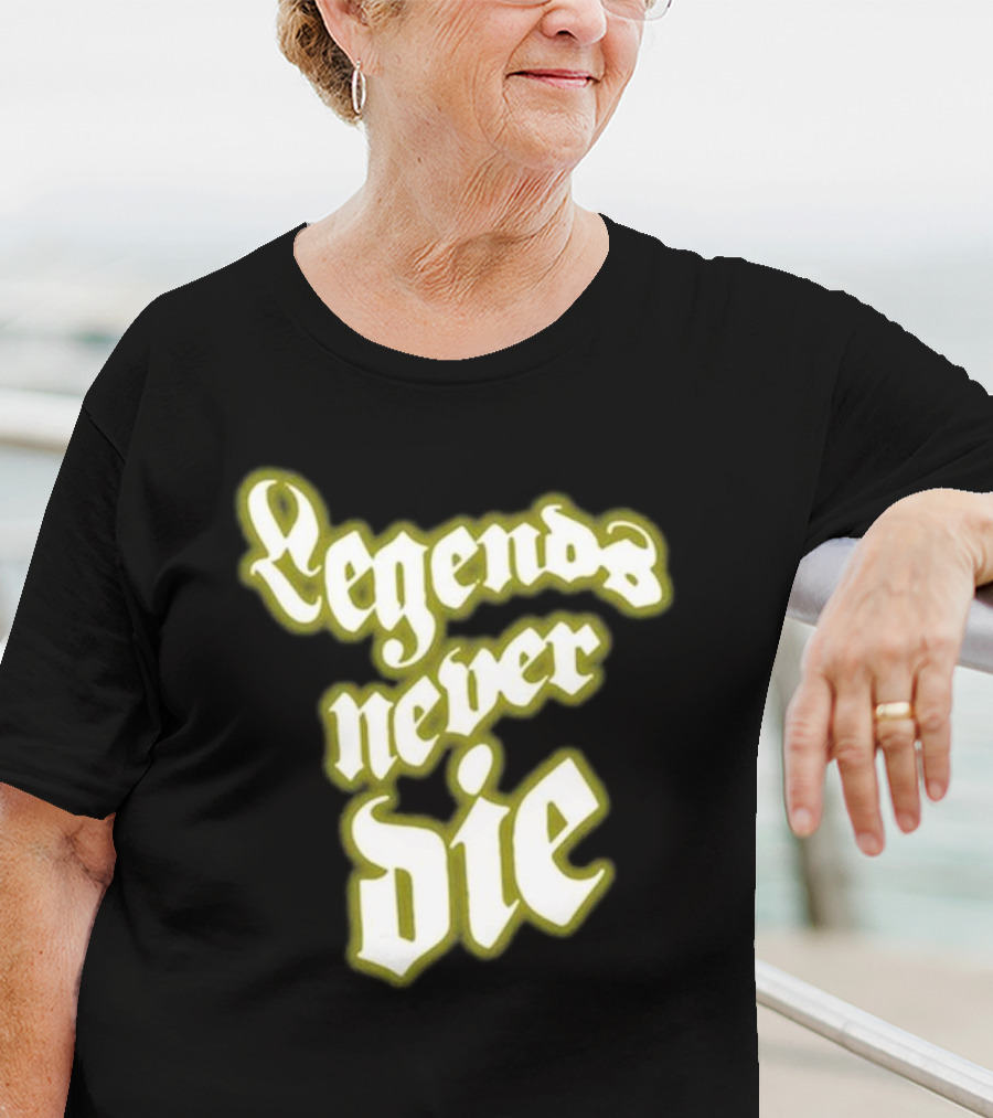 Juice Wrld Legends Never Die Text Gothic T-Shirt