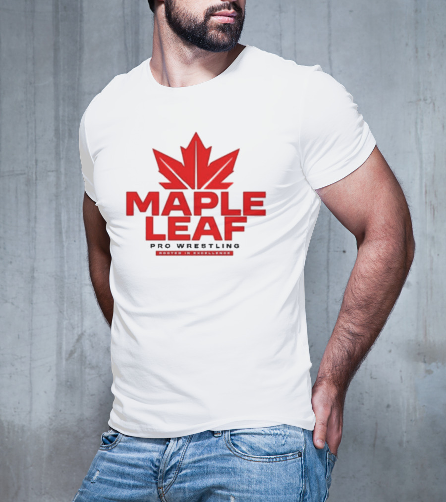 Maple Leaf Pro Wrestling Canada Maple Leaf Retro Sports Entertainment T-Shirt
