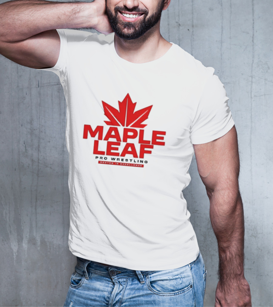 Maple Leaf Pro Wrestling Canada Maple Leaf Retro Sports Entertainment T-Shirt
