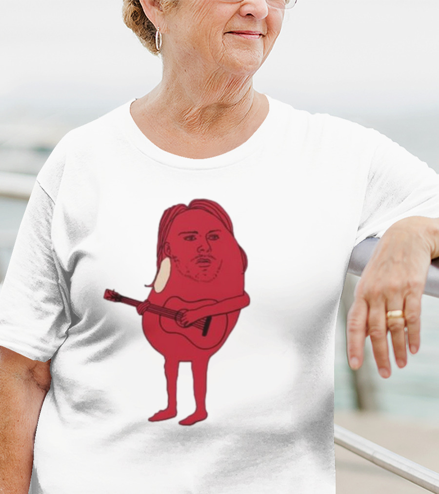 Penkmatters Kurt Cobain Red Character With Guitar T-Shirt