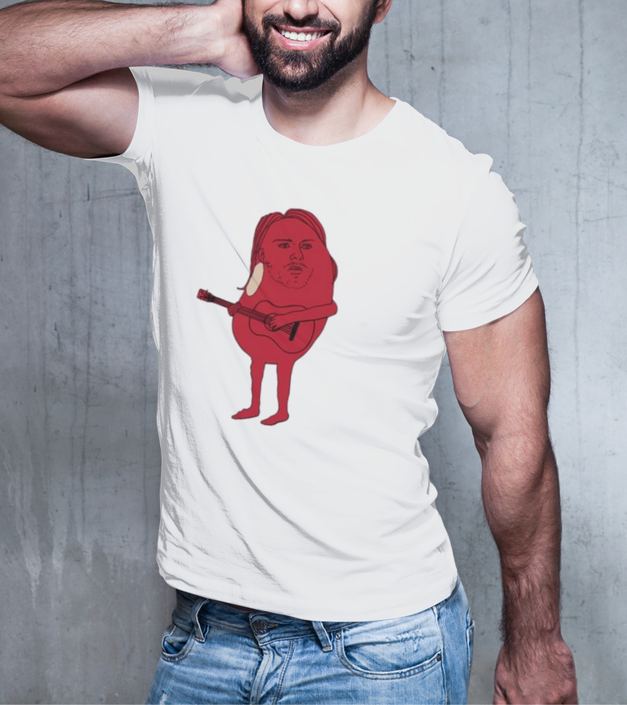 Penkmatters Kurt Cobain Red Character With Guitar T-Shirt