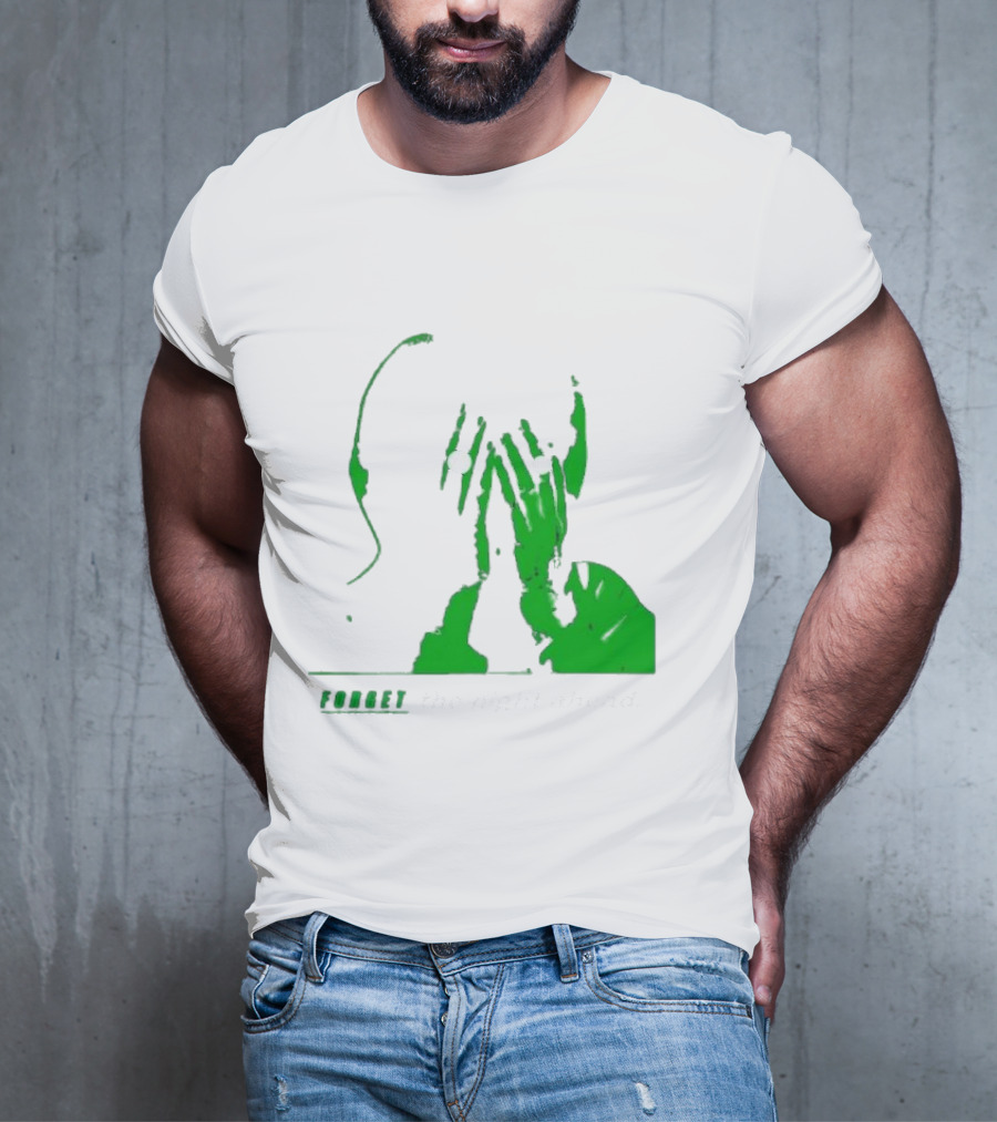 The Twilight Sad Forget The Night Ahead Green Silhouette With White Eyes T-Shirt