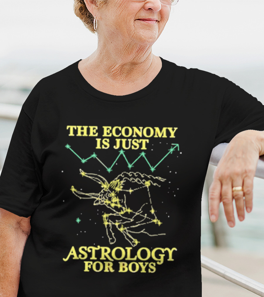 The Economy Is Just Astrology For Boys Constellation And Stock Chart T-Shirt