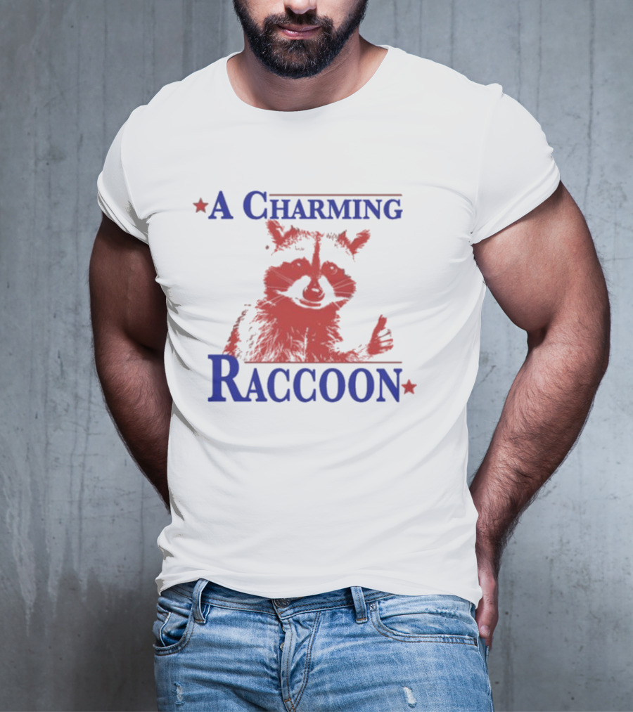 A Charming Raccoon Thumbs Up T-Shirt