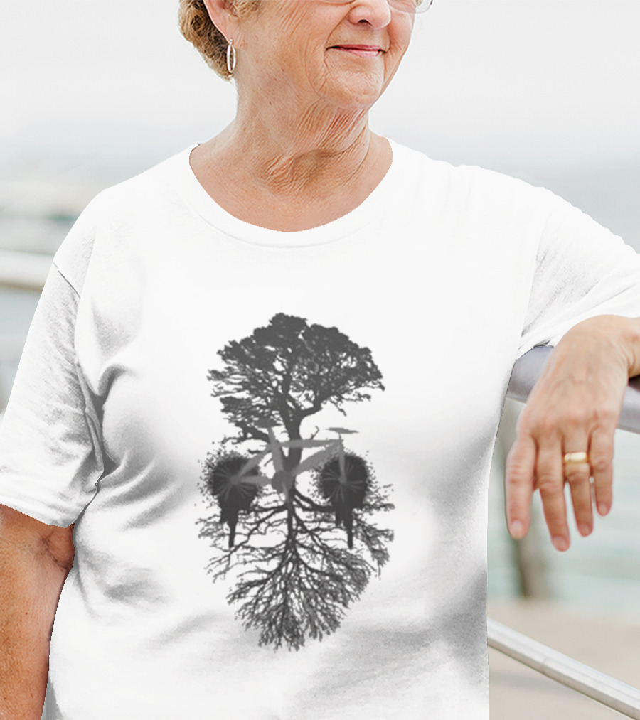 Groot Bike Forest Silhouette Guardians Of The Galaxy T-Shirt