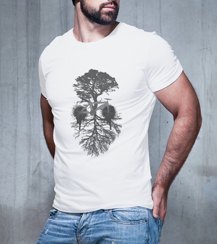 Groot Bike Forest Silhouette Guardians Of The Galaxy T-Shirt