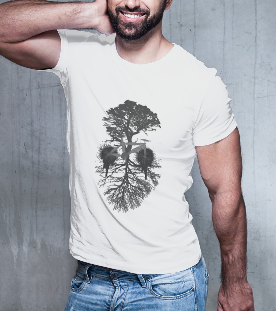 Groot Bike Forest Silhouette Guardians Of The Galaxy T-Shirt