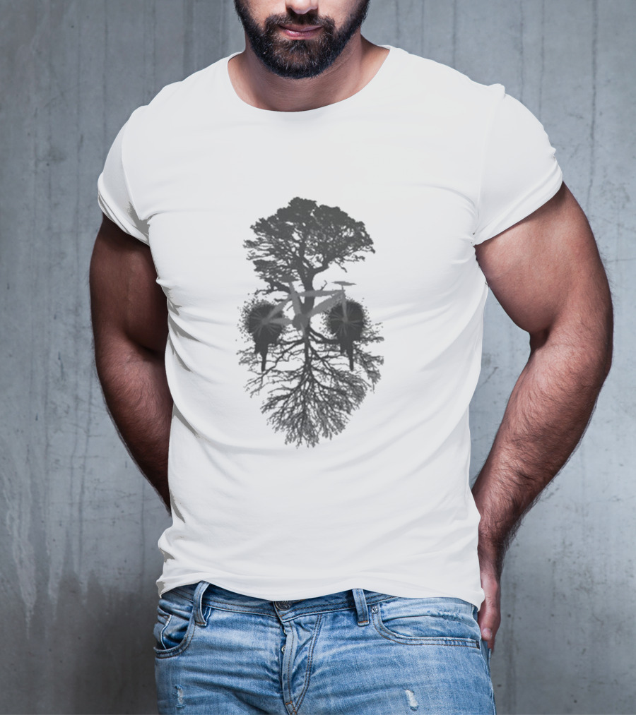 Groot Bike Forest Silhouette Guardians Of The Galaxy T-Shirt