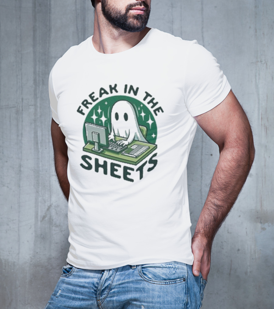 Freak In The Sheets Ghost Computer Humor T-Shirt