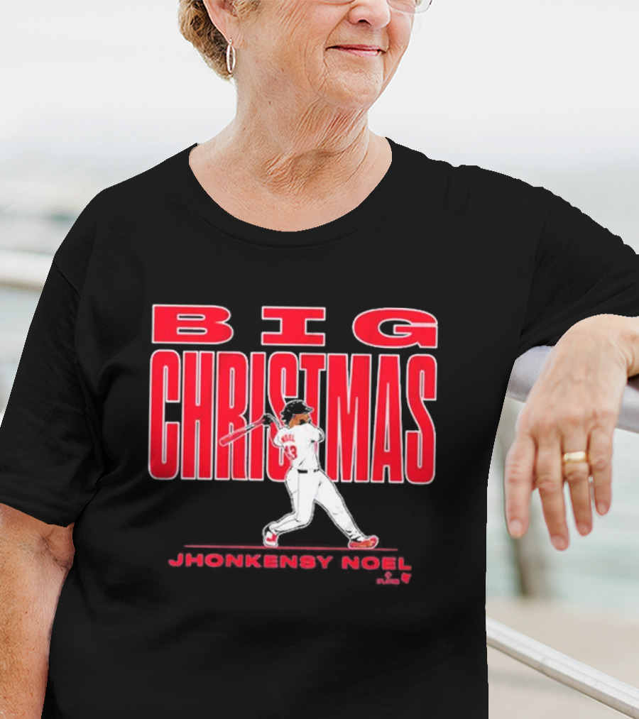 Jhonkensy Noel Big Christmas Baseball Player Swing T-Shirt