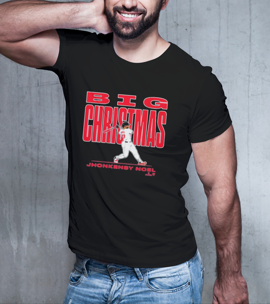 Jhonkensy Noel Big Christmas Baseball Player Swing T-Shirt