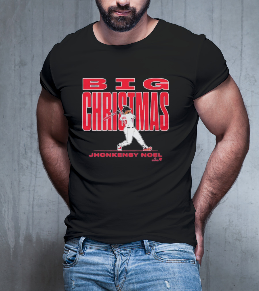 Jhonkensy Noel Big Christmas Baseball Player Swing T-Shirt