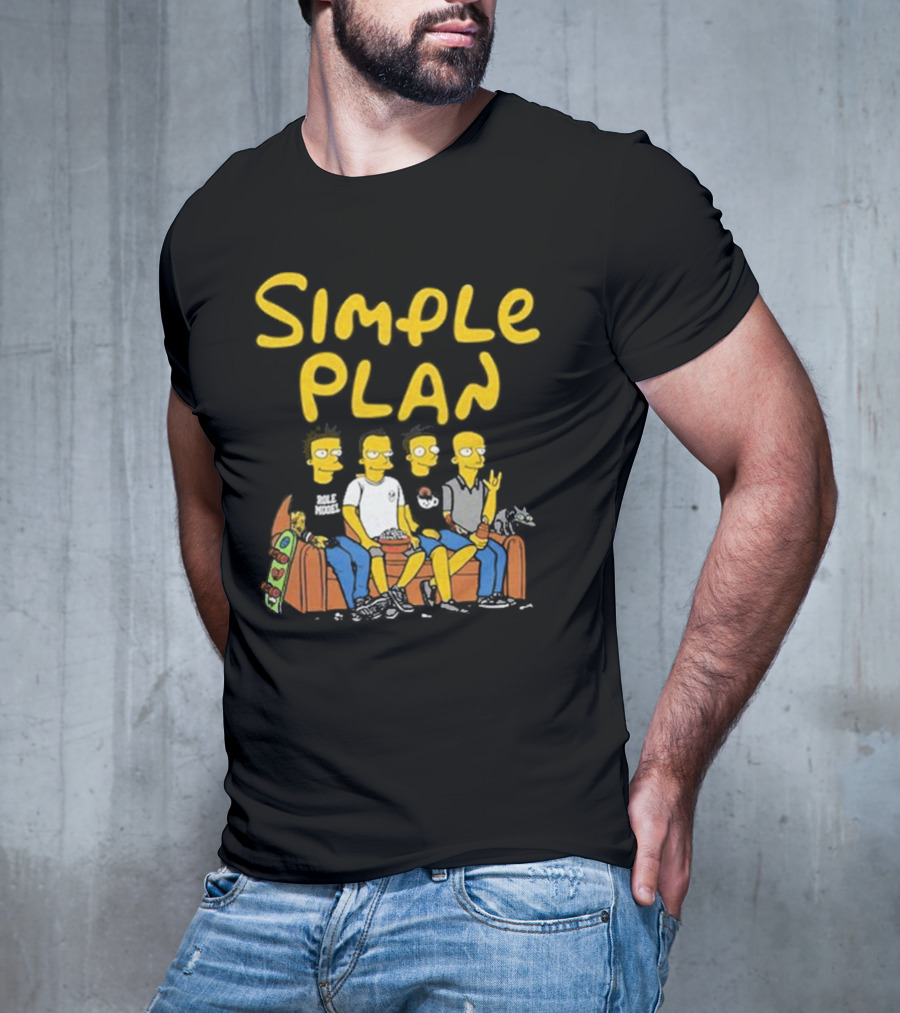 Simple Plan Cartoon Band North American Tour T-Shirt