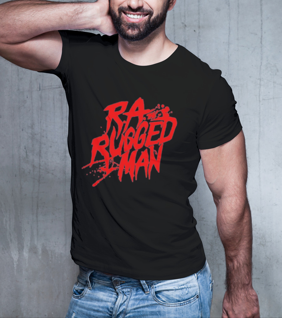 RA The Rugged Man Logo Blood Splatter T-Shirt