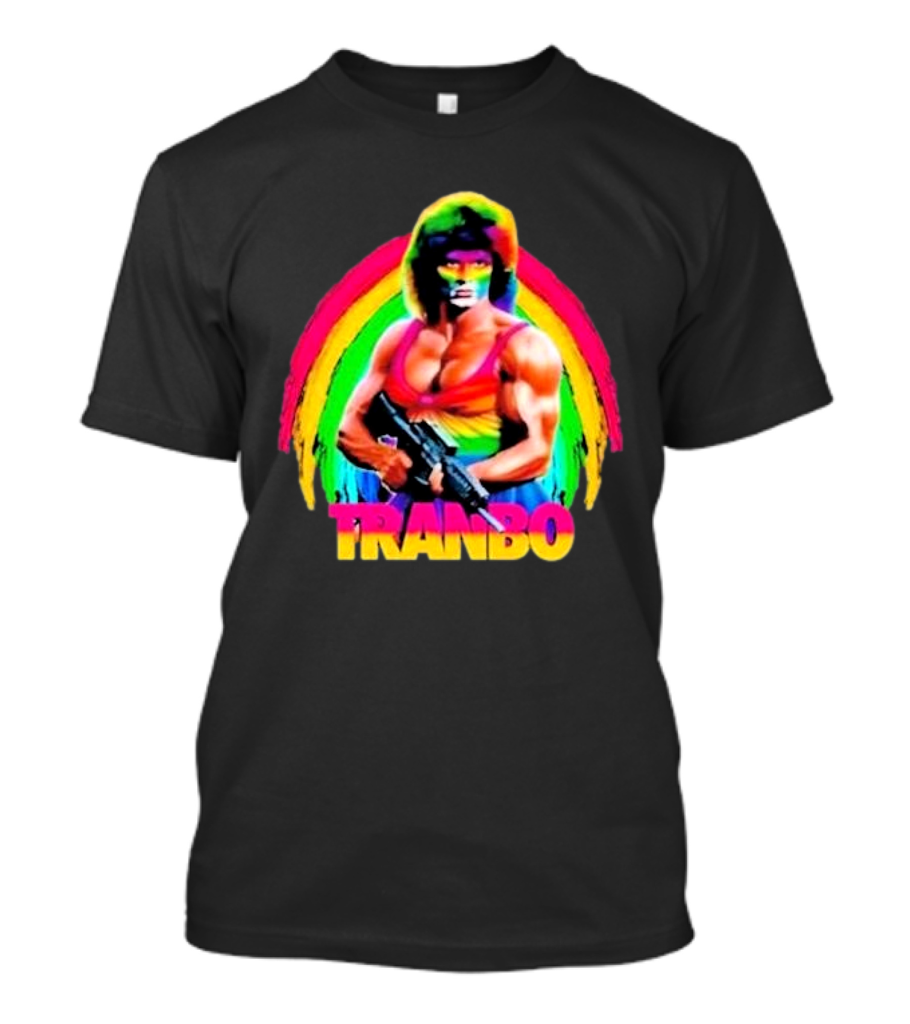 Rambo Tranbo Rainbow Warrior Bold Colors T-Shirt