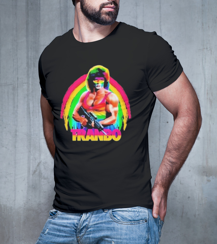Rambo Tranbo Rainbow Warrior Bold Colors T-Shirt