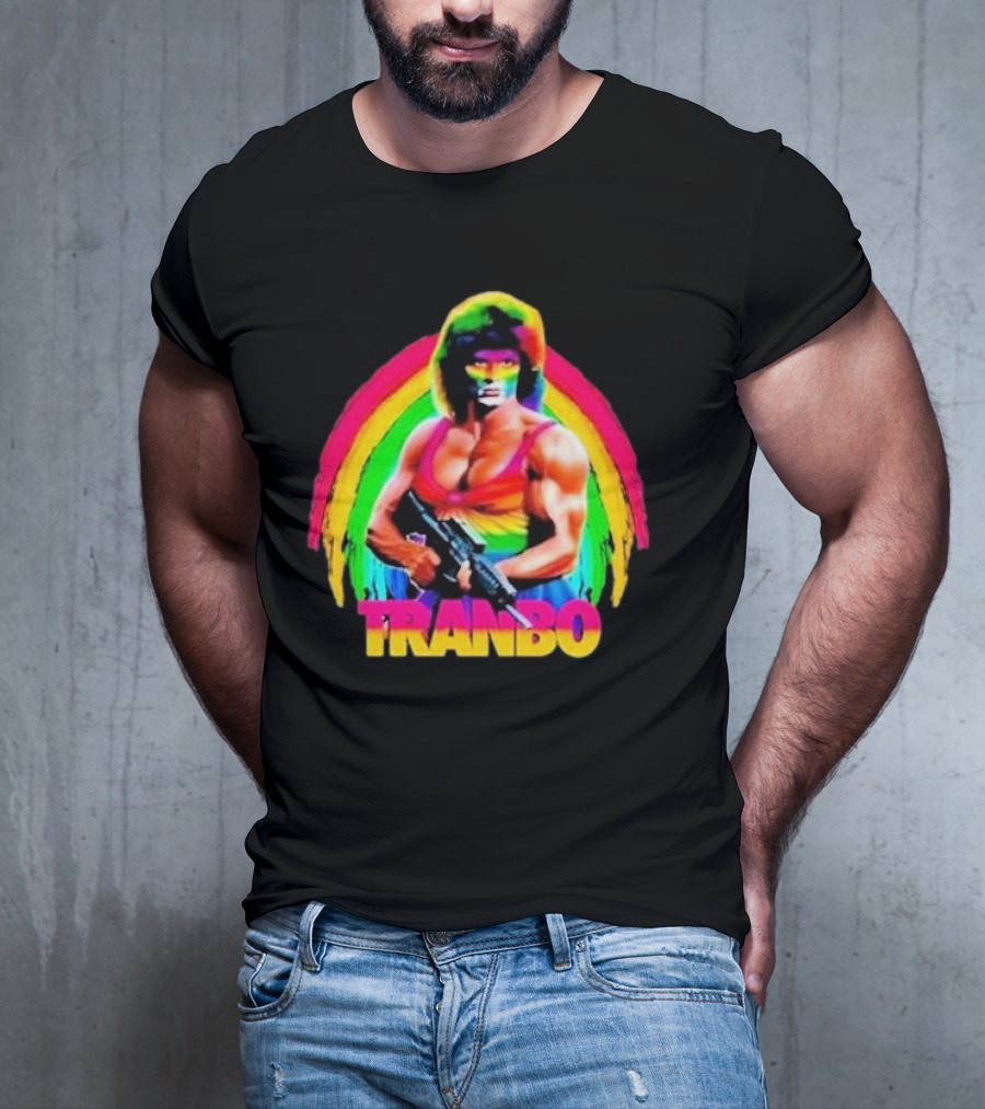 Rambo Tranbo Rainbow Warrior Bold Colors T-Shirt