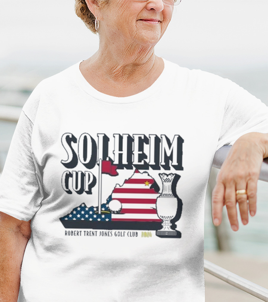 Golf X Solheim Cup Virginia American Flag Map T-Shirt
