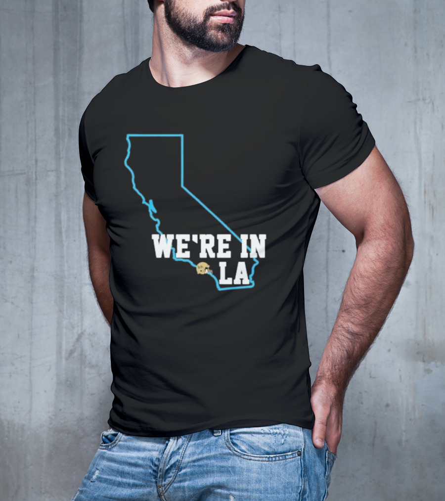 Deshaun Foster We're In LA With California Outline And LA Helmet T-Shirt