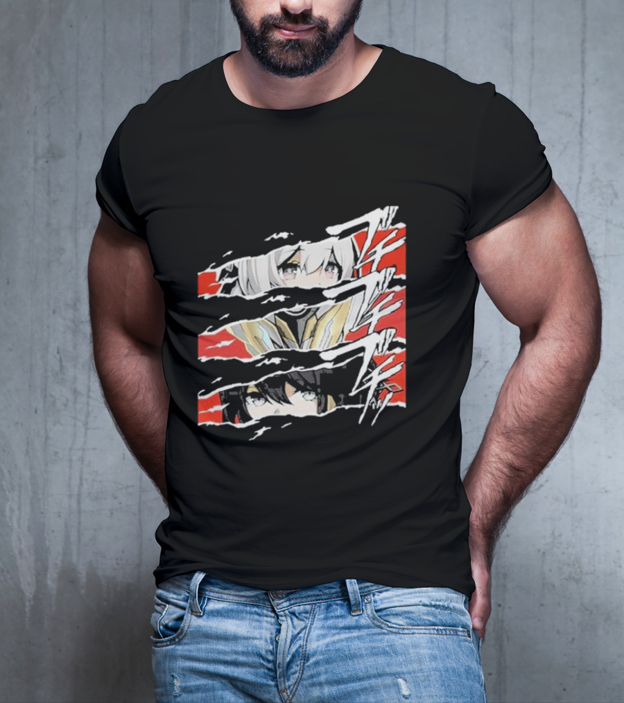 Honkai Star Rail Character Split Faces Ripple Effect T-Shirt