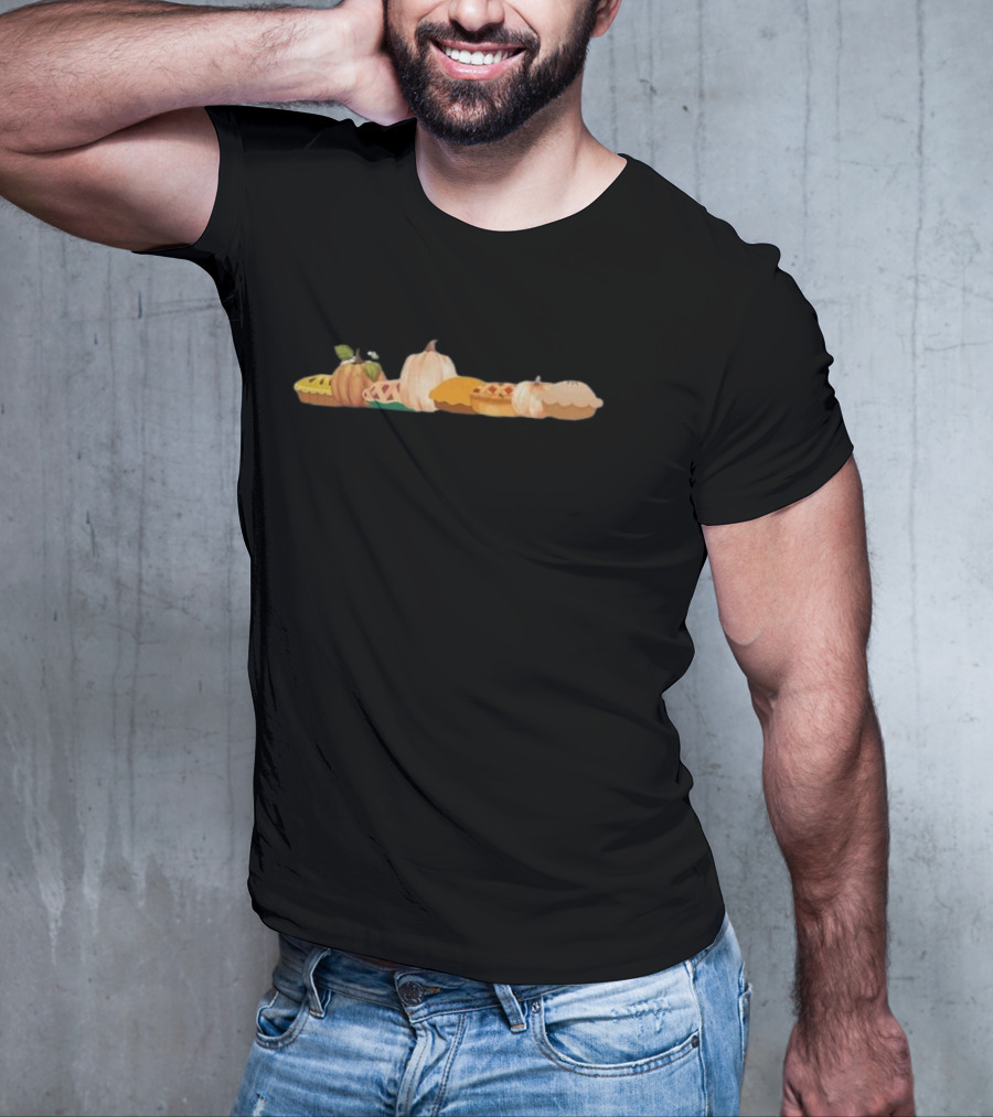 Row Of Pumpkin And Pies T-Shirt