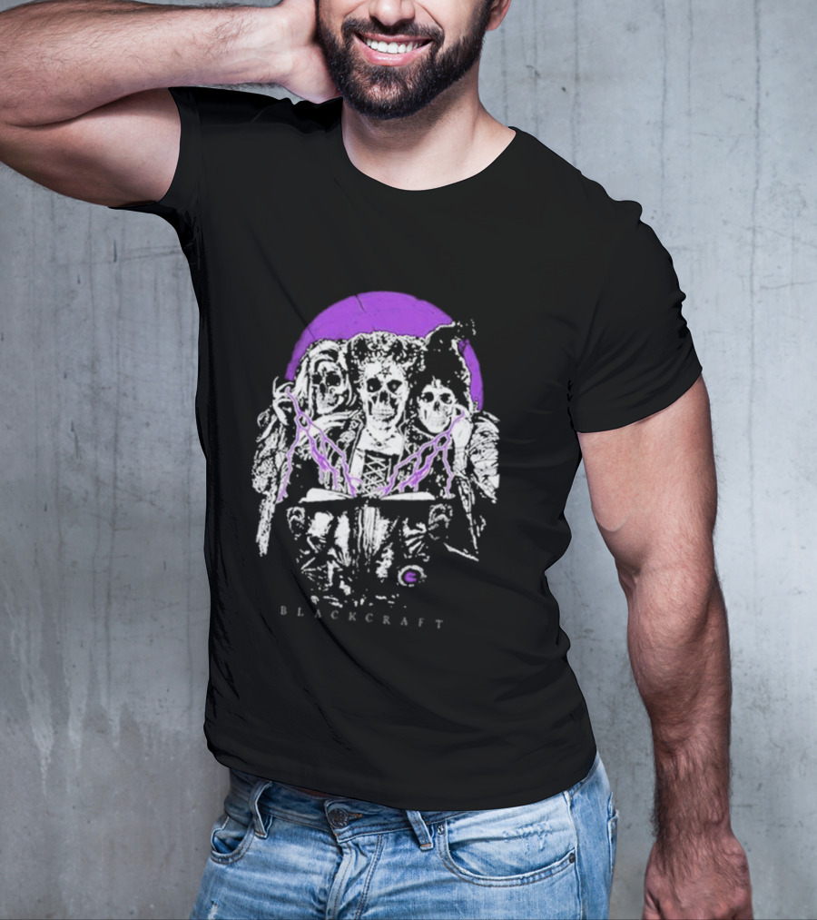 Blackcraft Skeleton Sisters With Purple Circle T-Shirt