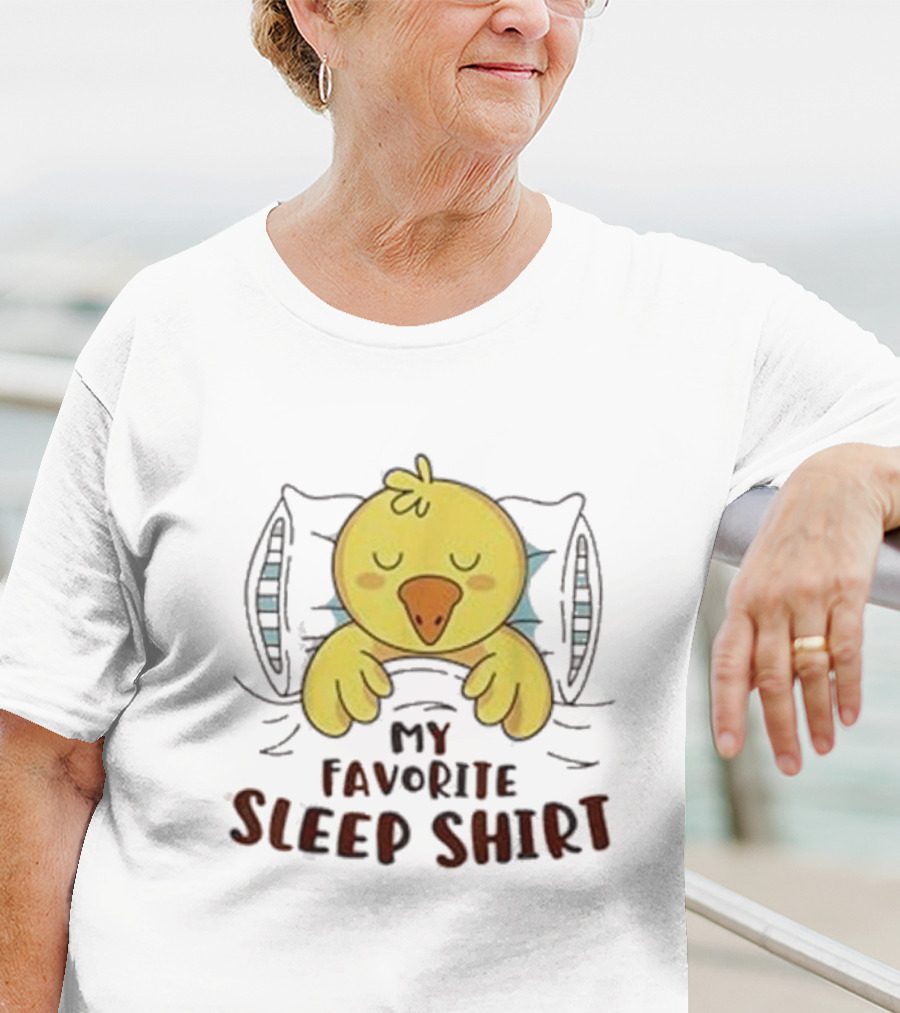 My Favorite Sleep Shirt Cute Duck Sleeping Boys Girls Kids Fun T-Shirt