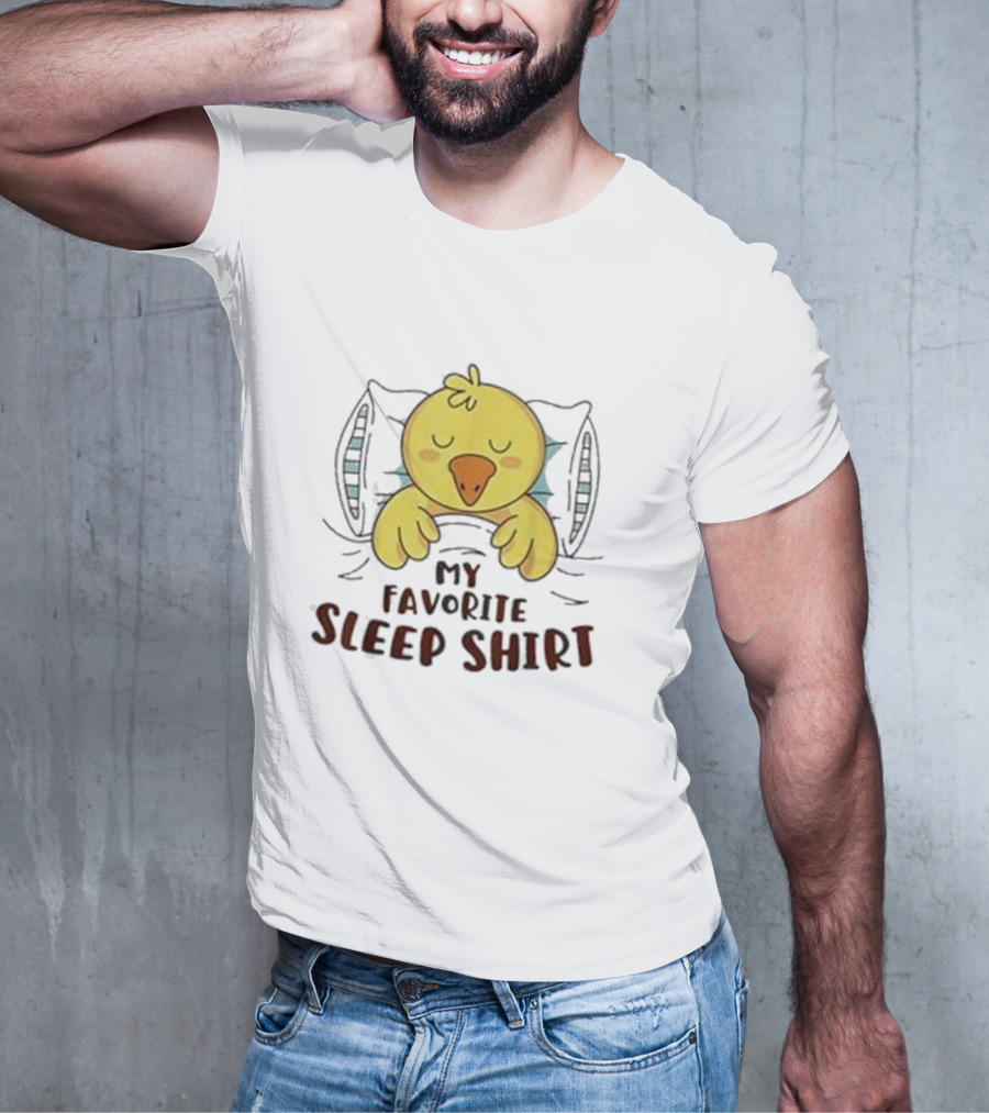 My Favorite Sleep Shirt Cute Duck Sleeping Boys Girls Kids Fun T-Shirt