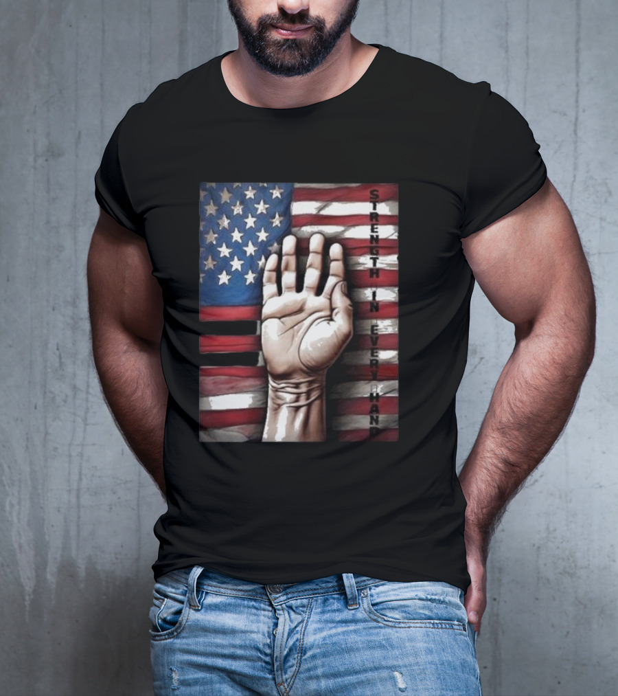 Strength In Every Hand American Flag Labor Day T-Shirt