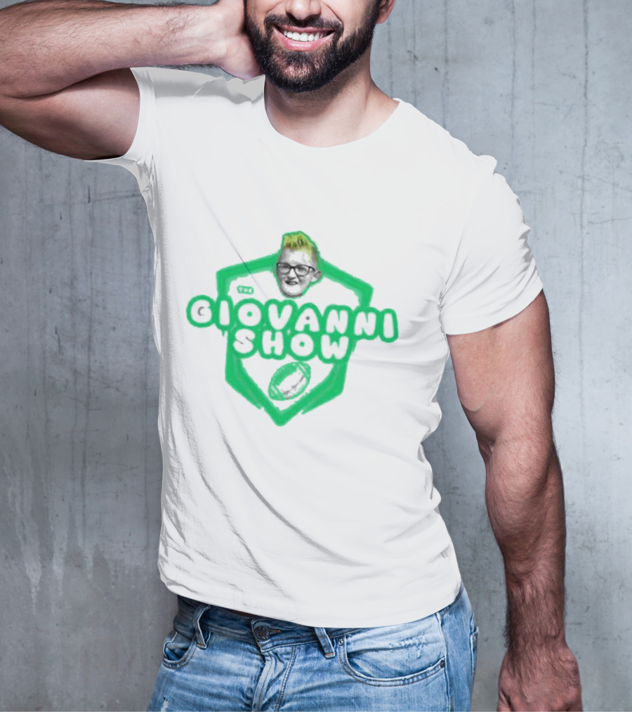 Support The Giovanni Show Football Badge T-Shirt