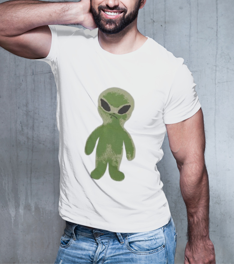 The8 Hoodhood Alien Overfit Half Green Character T-Shirt