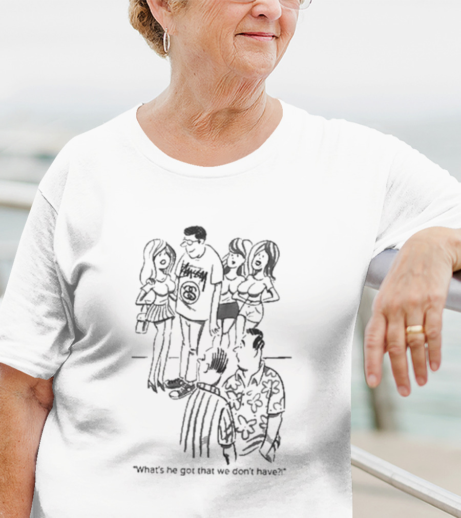 Stussy What's He Got That We Don't Have Comic T-Shirt