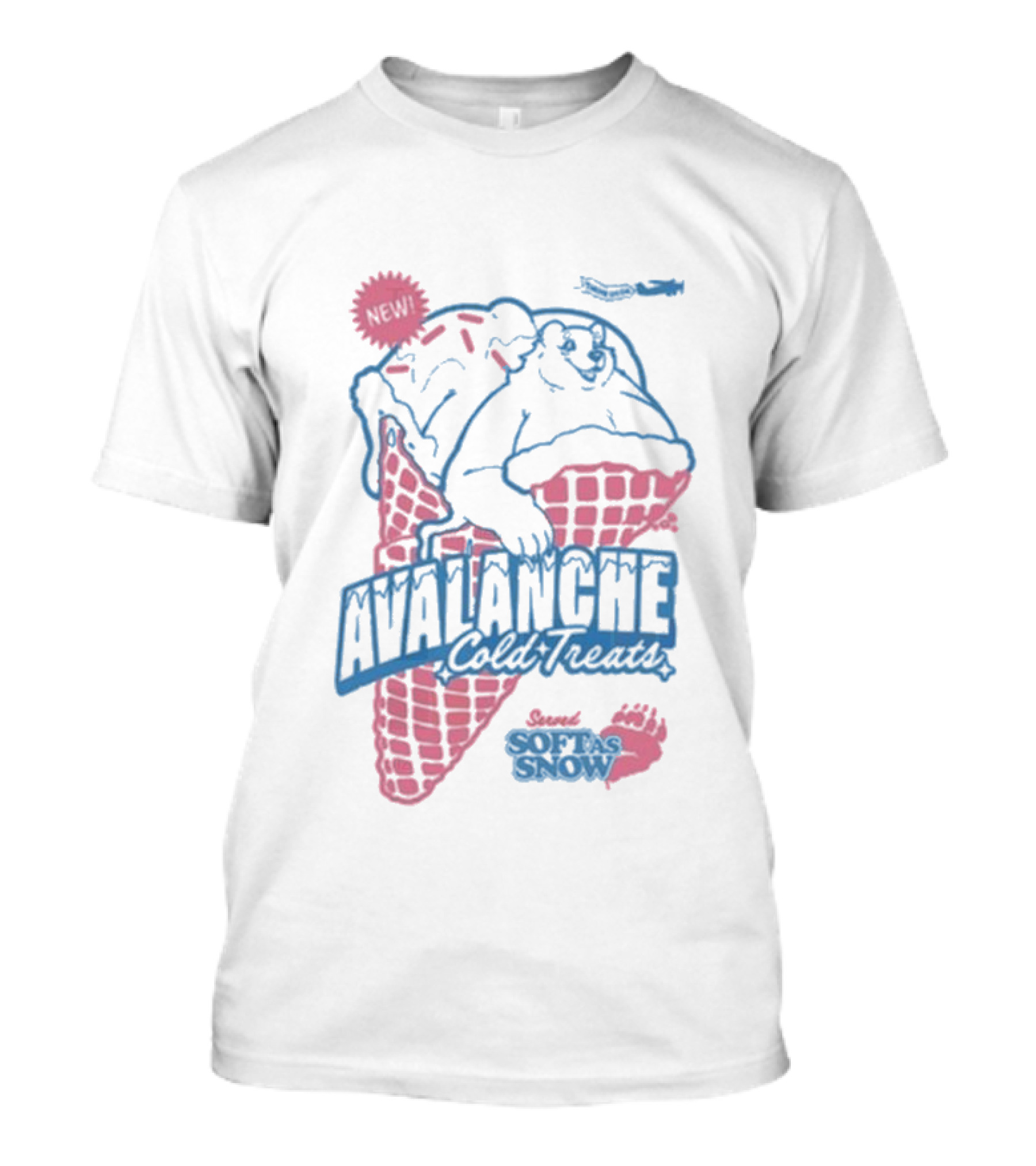 Avalanche Cold Treats Soft As Snow New Bear Cone T-Shirt