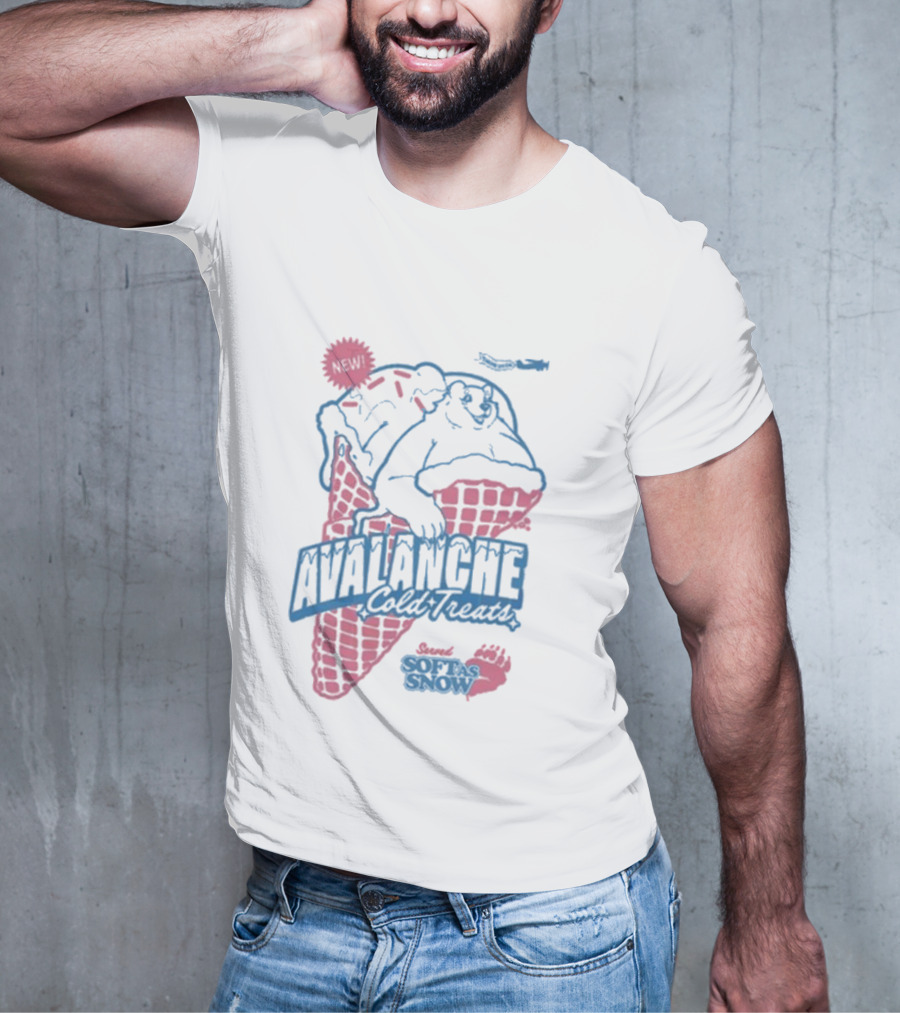 Avalanche Cold Treats Soft As Snow New Bear Cone T-Shirt