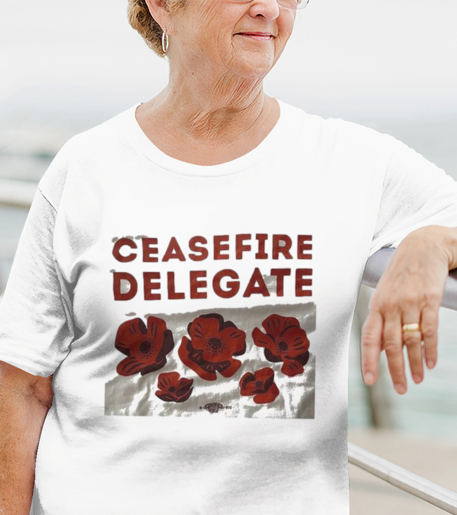 Ceasefire Delegate Red Poppies And Peace T-Shirt