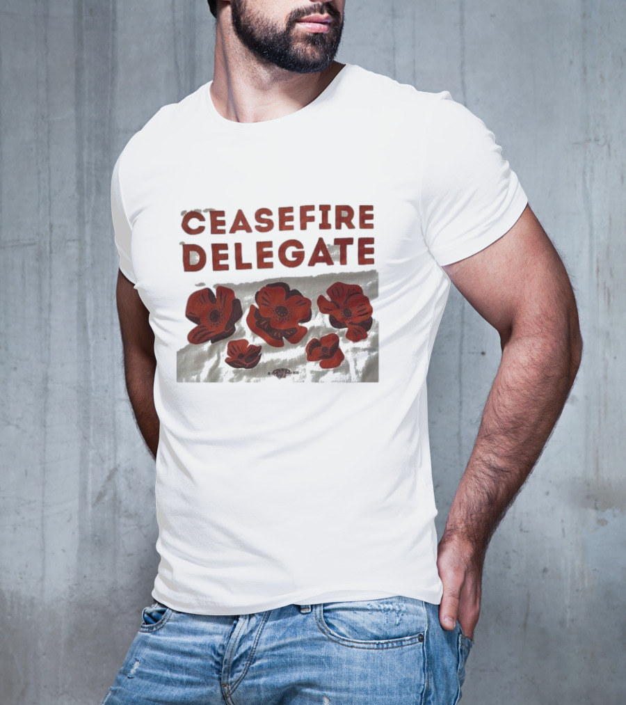 Ceasefire Delegate Red Poppies And Peace T-Shirt